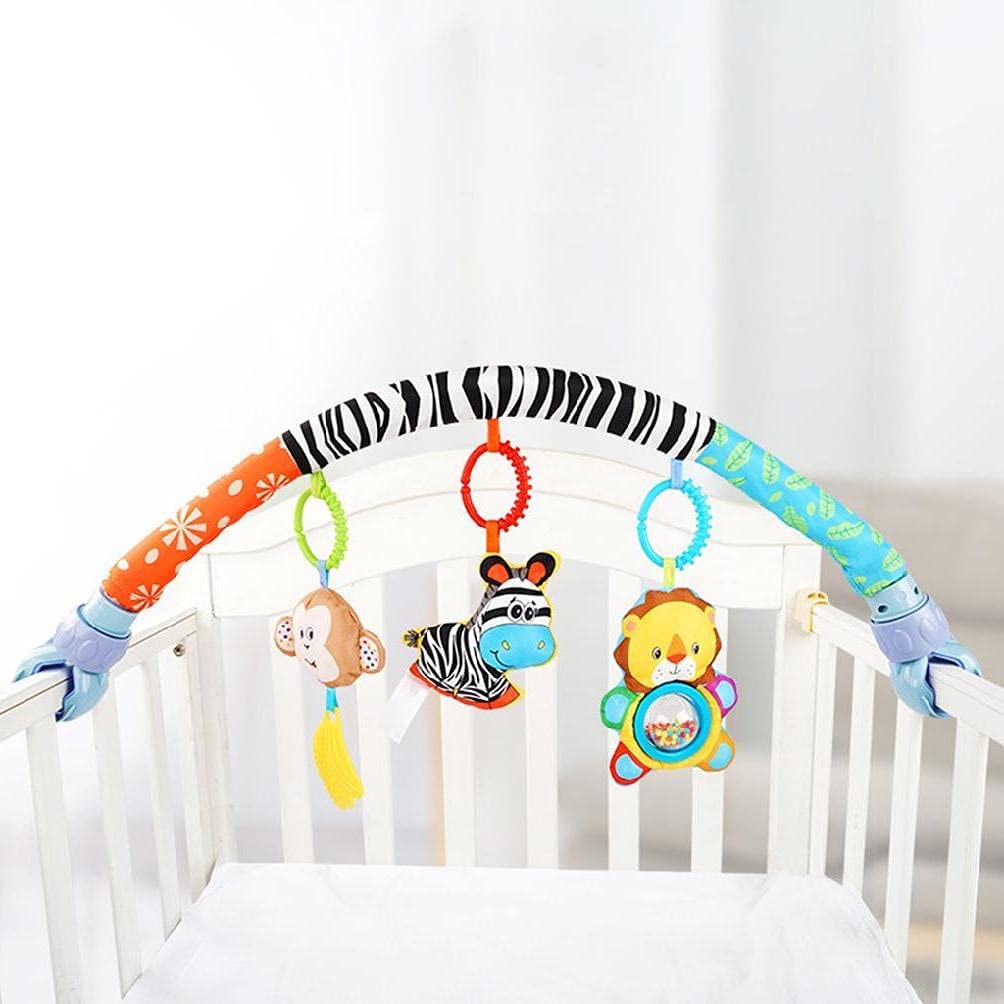 Fmingdou Hochet Jouet Bebe Arc Berceau Accessoire Animaux Jouets Bebe Landau Barre D Activite Avec Hochet