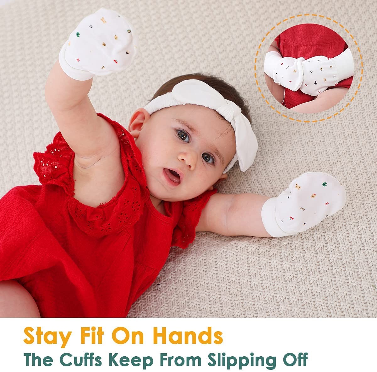 6 Paires Moufle Bebe Naissance Moufles Bebe Gants Nouveau Ne Mitaines Pour Bebe Moufles De Protection