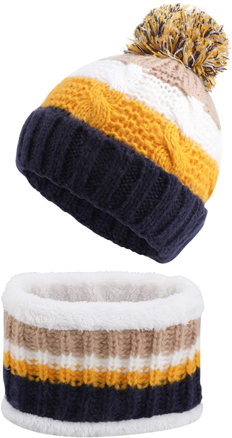Qkurt Bonnet Cache Cou Ensemble Snood Enfant Bonnet Turban Bebe Fille Pour L Age De 5