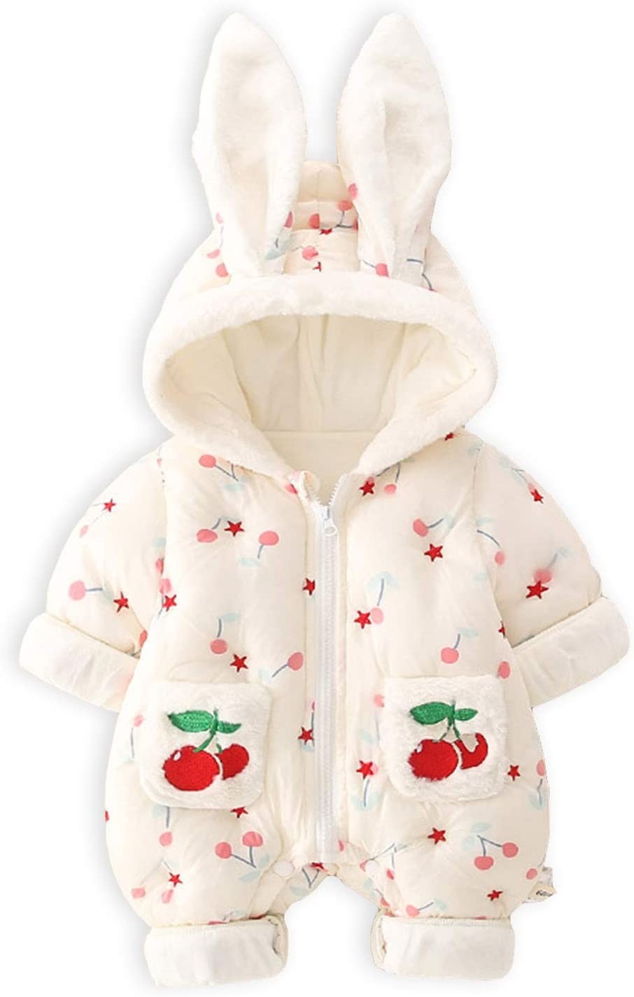 Bebe Combinaison A Capuche Garcons Filles Barboteuse Hiver Grenouilleres De Neige Polaire Noel Renne Jumpsuit Dessin